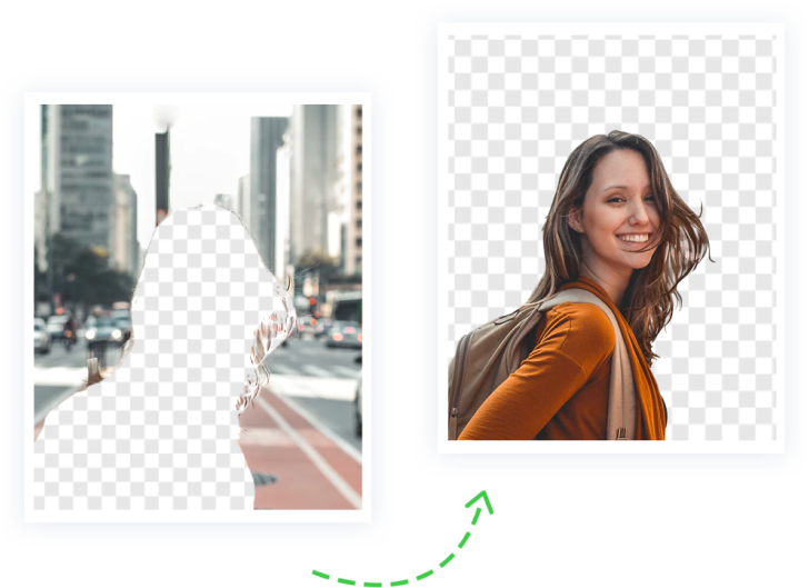 Illustration of how subject is detected on photos