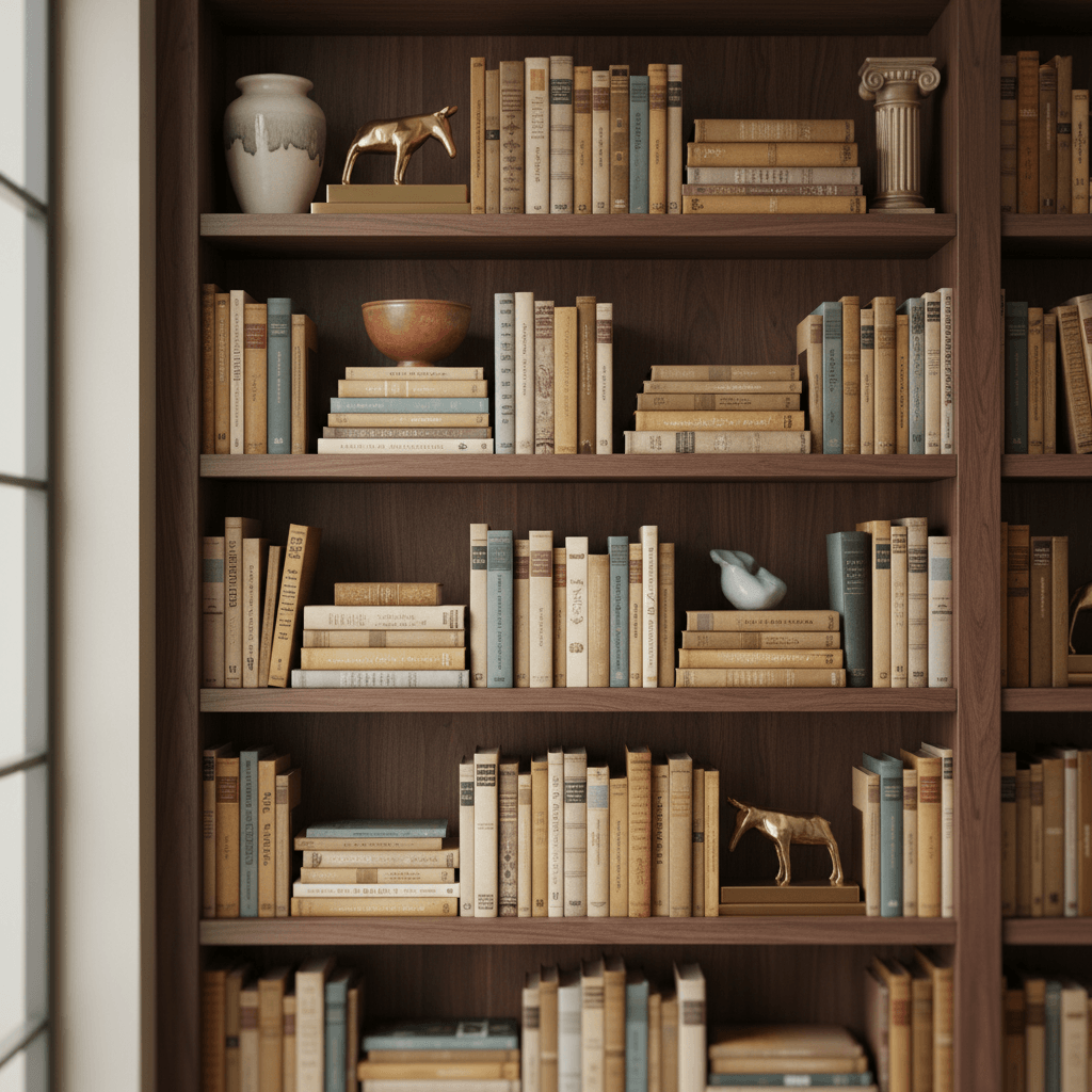 Library backdrop headshot example