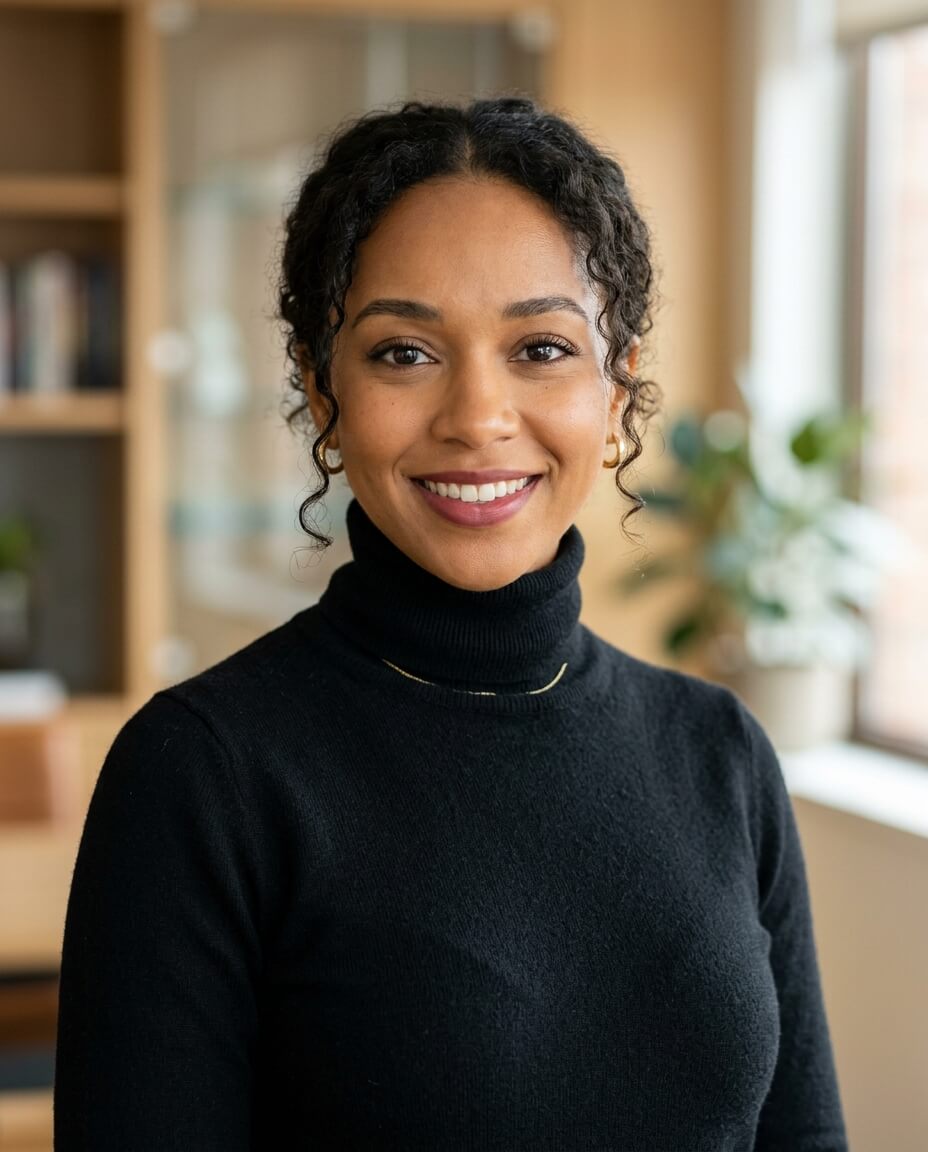 Black Turtleneck headshot example