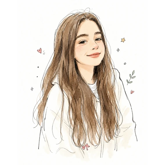 Painted AI portrait used as a profile picture