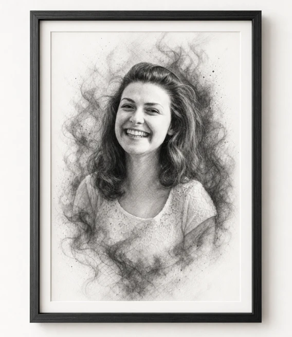 AI oil portrait ready to print as a gift