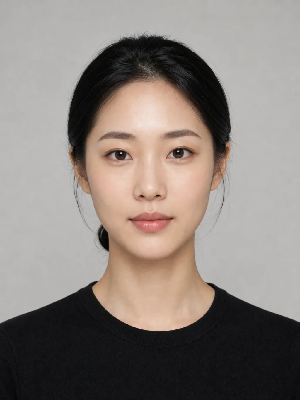 Oval face shape — women example