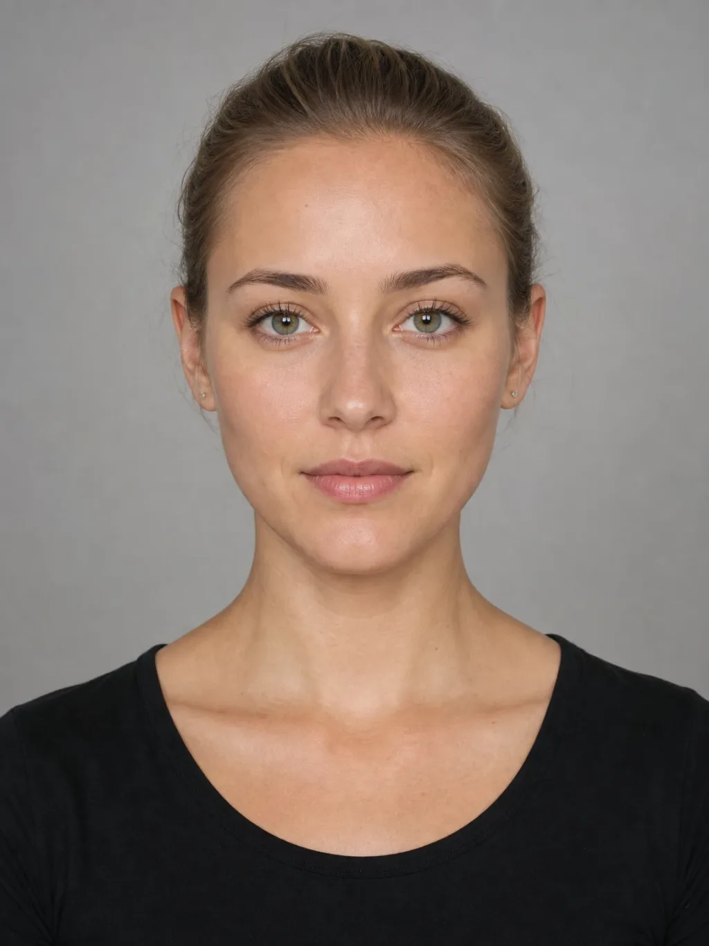 Round face shape — women example