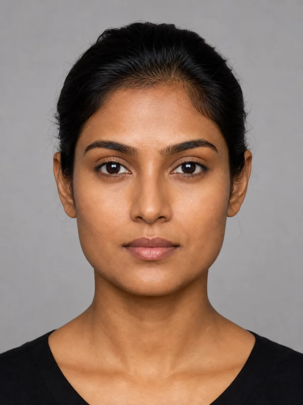 Square face shape — women example