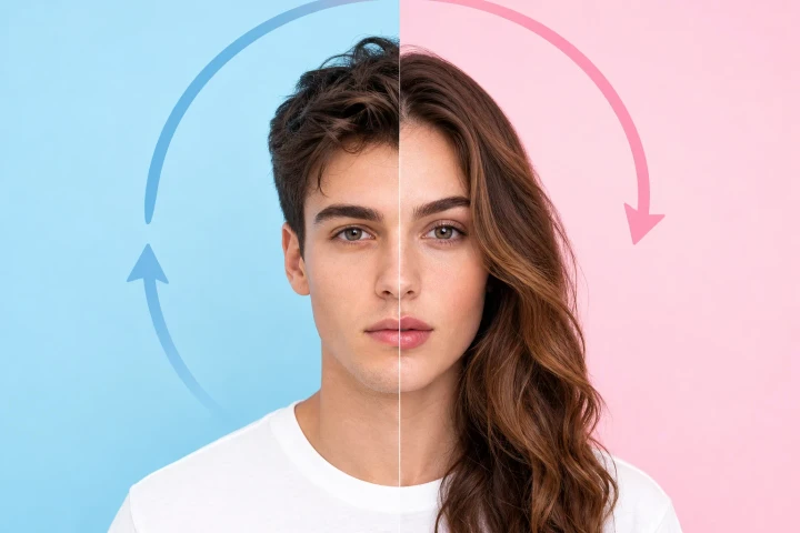 Gender swap portrait example