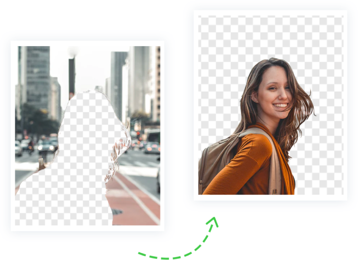 Illustration of how subject is detected on photos