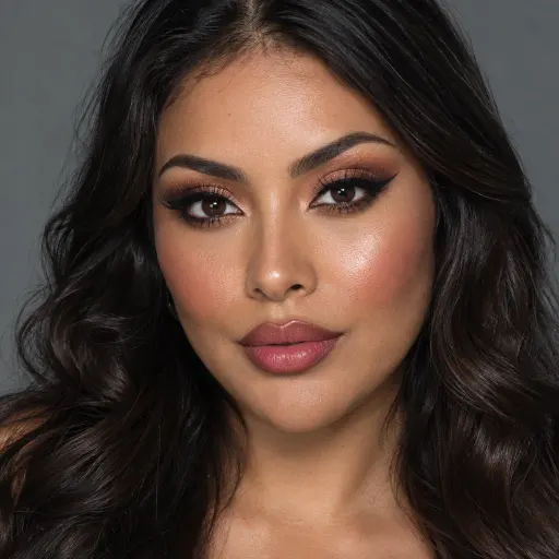 AI Generated Latina Makeup makeup style